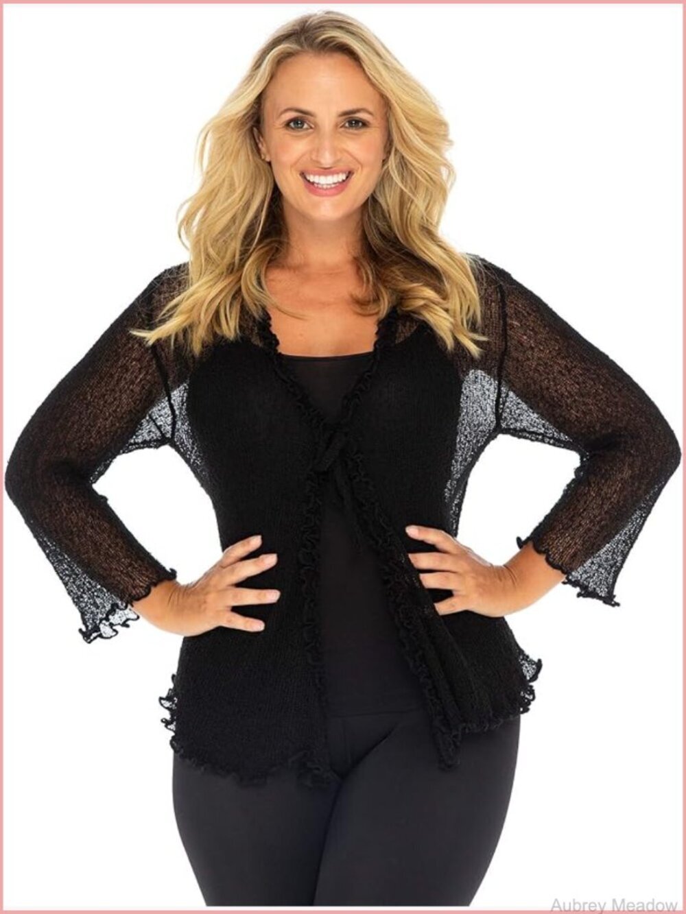 Plus Size Sheer Ruffle Shrug Bolero Cardigan Arm Cover 2X 3X 4X